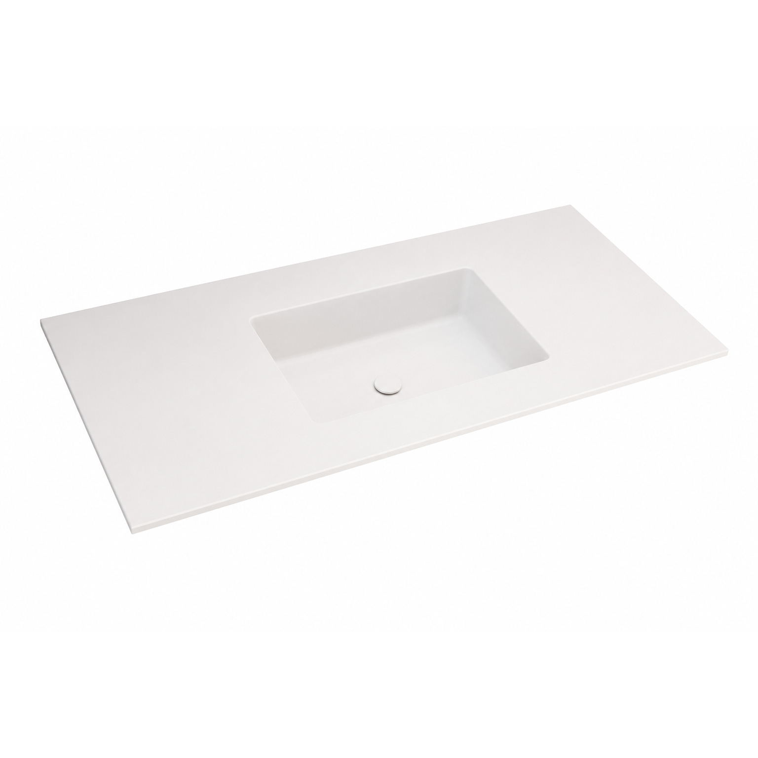 Encimera de Corian con lavabo individual centrado - Solid Surface