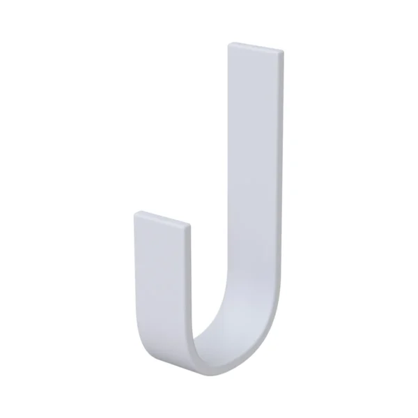Colgador gancho adhesivo de Solid Surface (Corian®) blanco mate