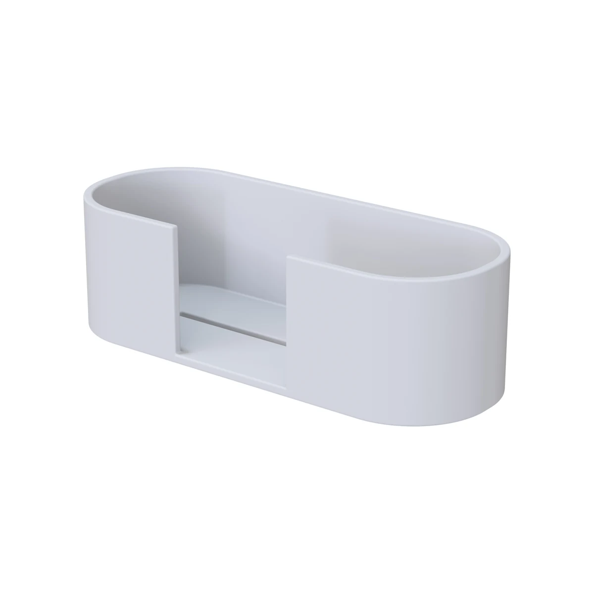 Contenedor de ducha curvo de Solid Surface (Corian®) blanco mate