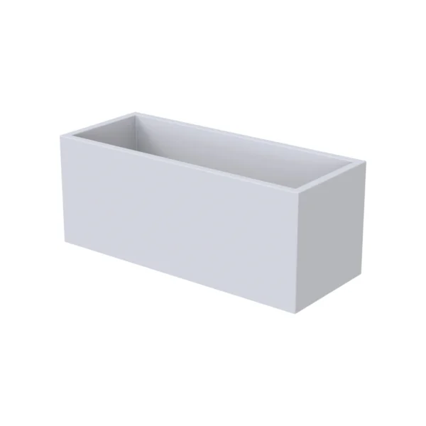 Contenedor de ducha lineal de Solid Surface (Corian®) blanco mate