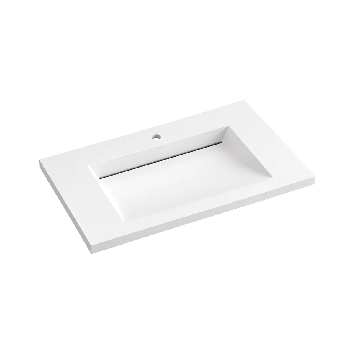 Encimera de Corian® con lavabo en rampa sin tapa (Aria)