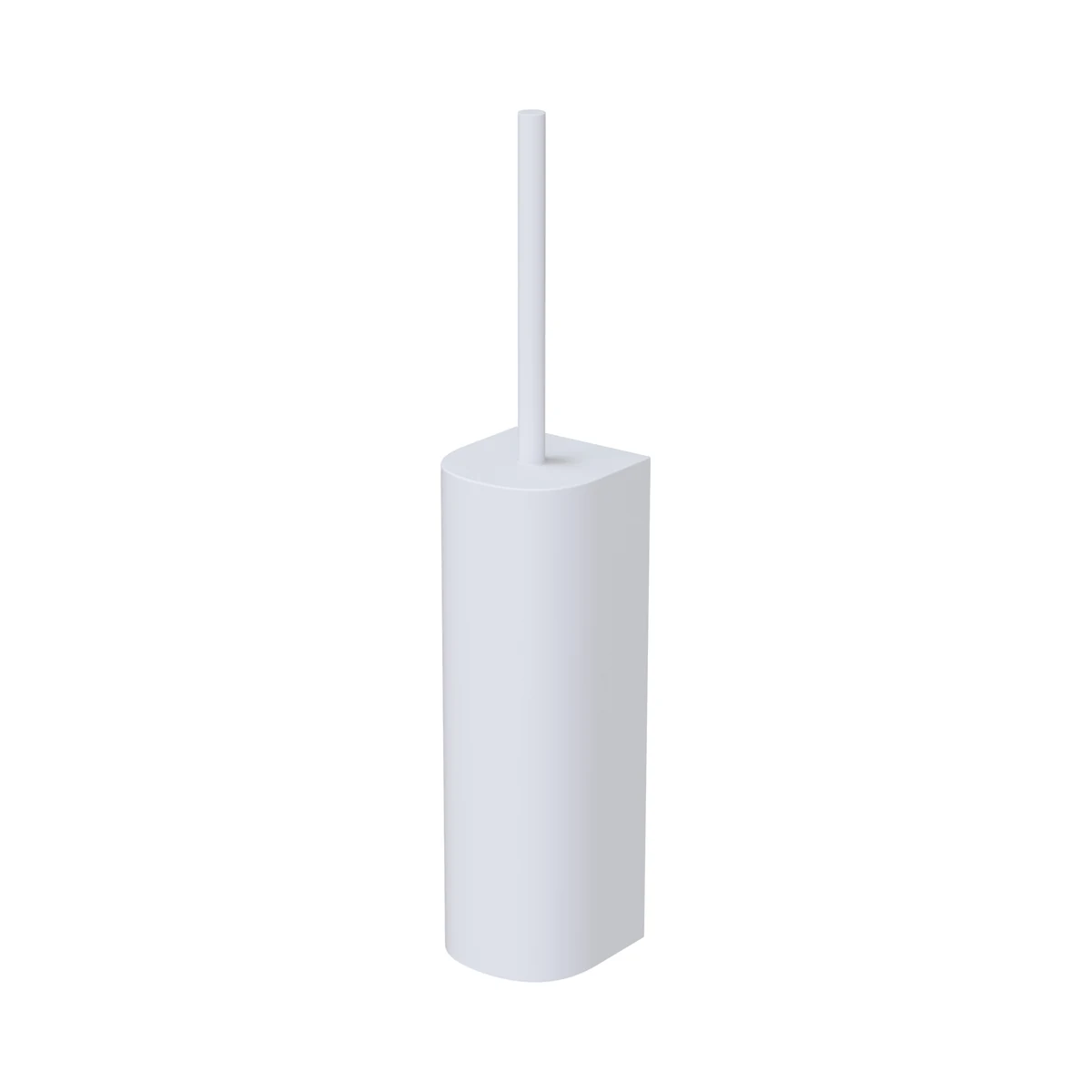 Escobillero curvo a pared adhesivo de Solid Surface (Corian®) blanco mate