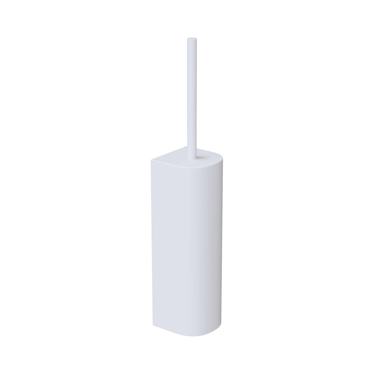 Escobillero de pie curvo de Solid Surface (Corian®) blanco mate