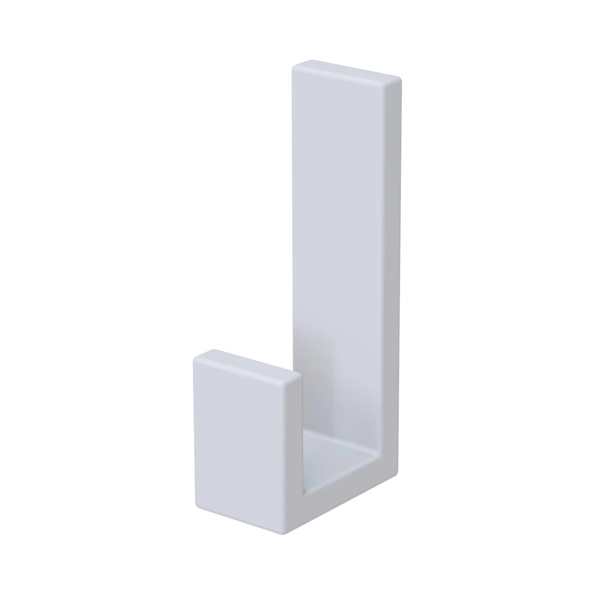 Percha individual adhesiva de Solid Surface (Corian®) blanco mate