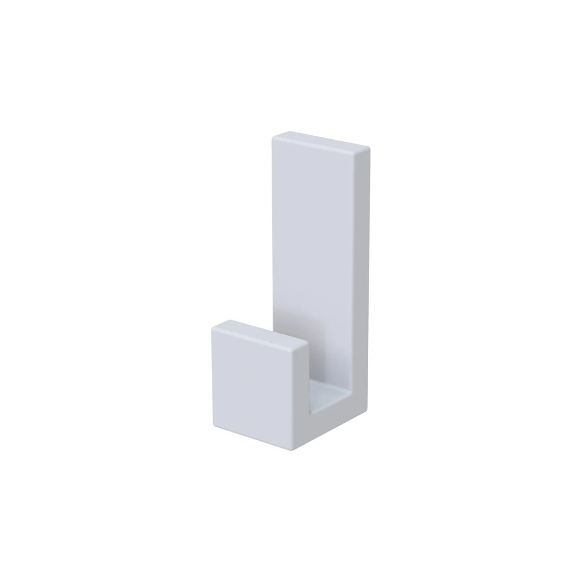 Percha individual atornillada de Solid Surface (Corian®) blanco mate