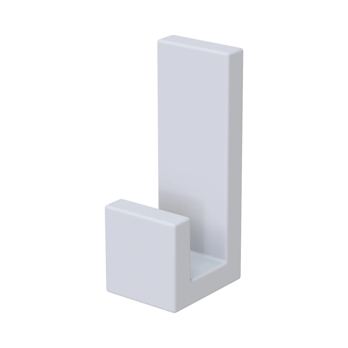 Percha individual atornillada de Solid Surface (Corian®) blanco mate