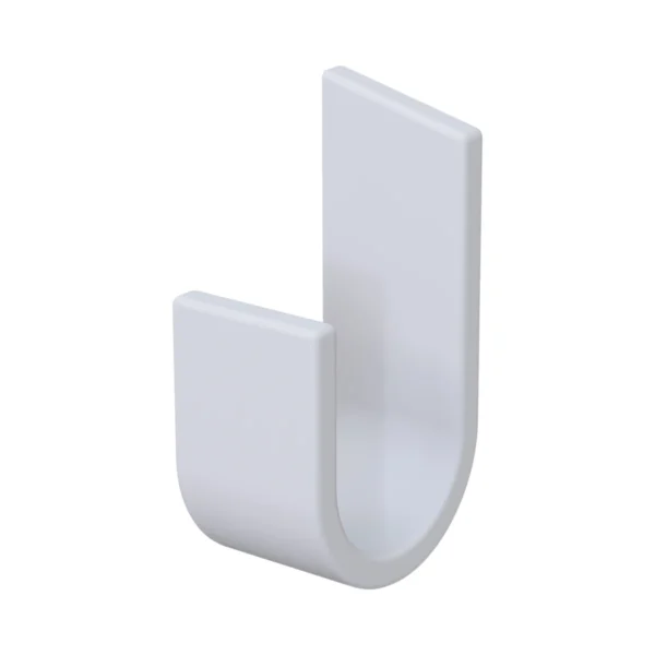 Percha individual Declive de Solid Surface (Corian®) blanco mate