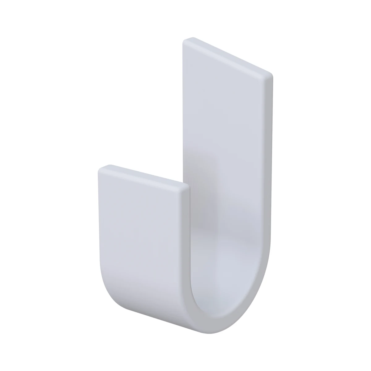 Percha individual Declive de Solid Surface (Corian®) blanco mate