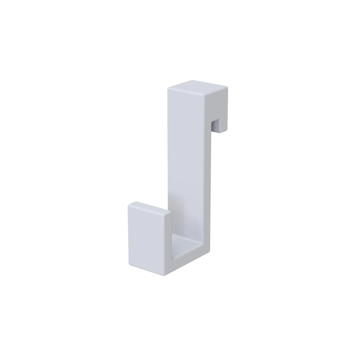 Percha individual mampara de Solid Surface (Corian®) blanco mate
