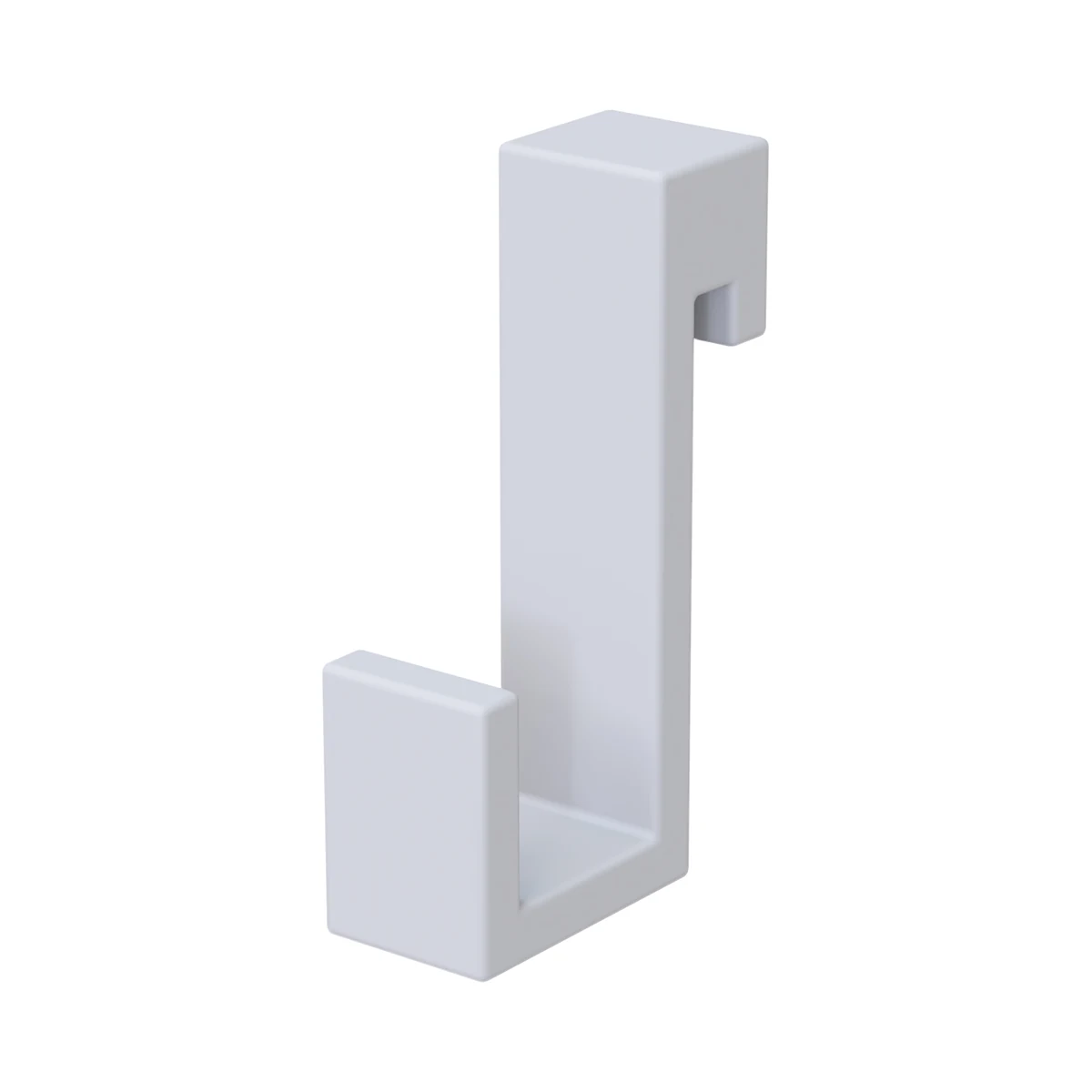 Percha individual mampara de Solid Surface (Corian®) blanco mate