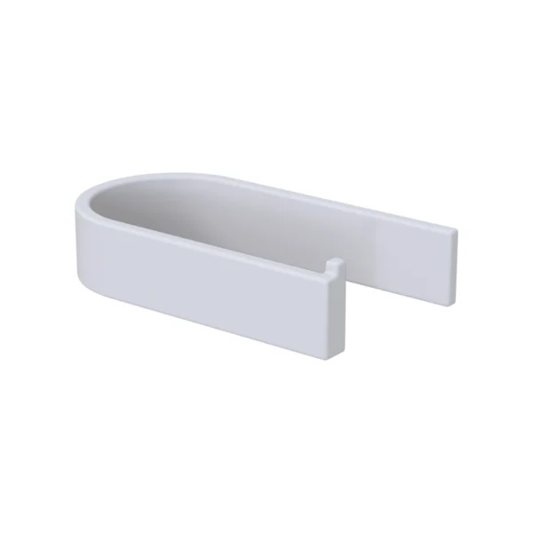 Portarrollos de papel curvo adhesivo de Solid Surface (Corian®) blanco mate
