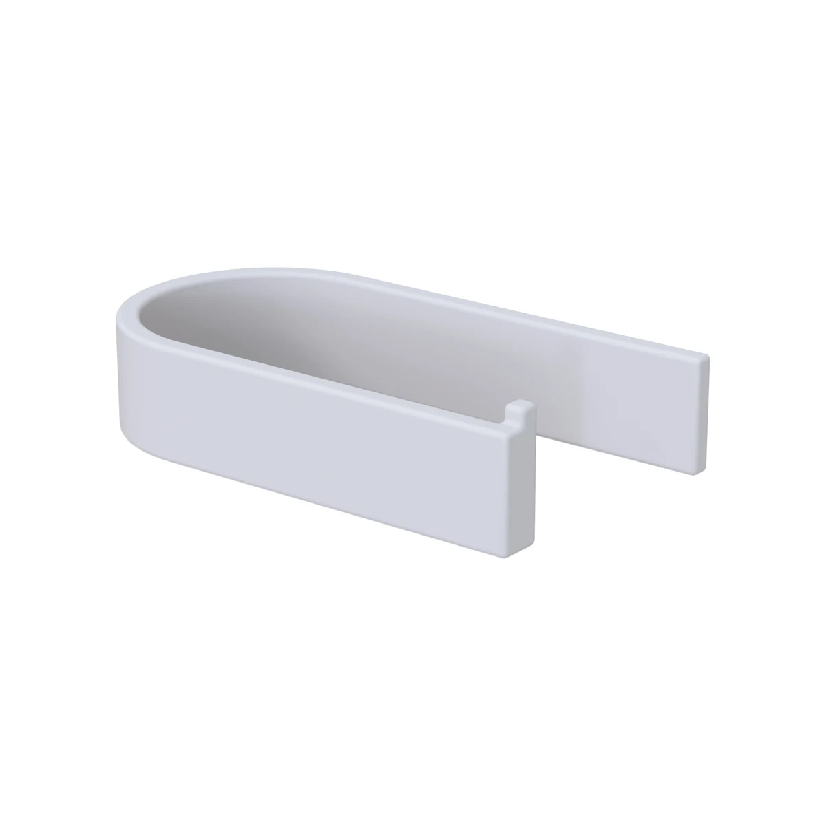 Portarrollos de papel curvo adhesivo de Solid Surface (Corian®) blanco mate