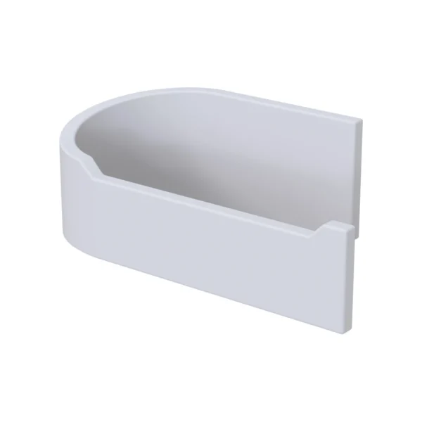 Portarrollos de papel Declive de Solid Surface (Corian®) blanco mate