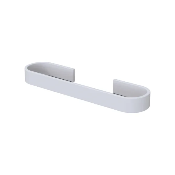 Toallero abierto curvo adhesivo de Solid Surface (Corian®) blanco mate