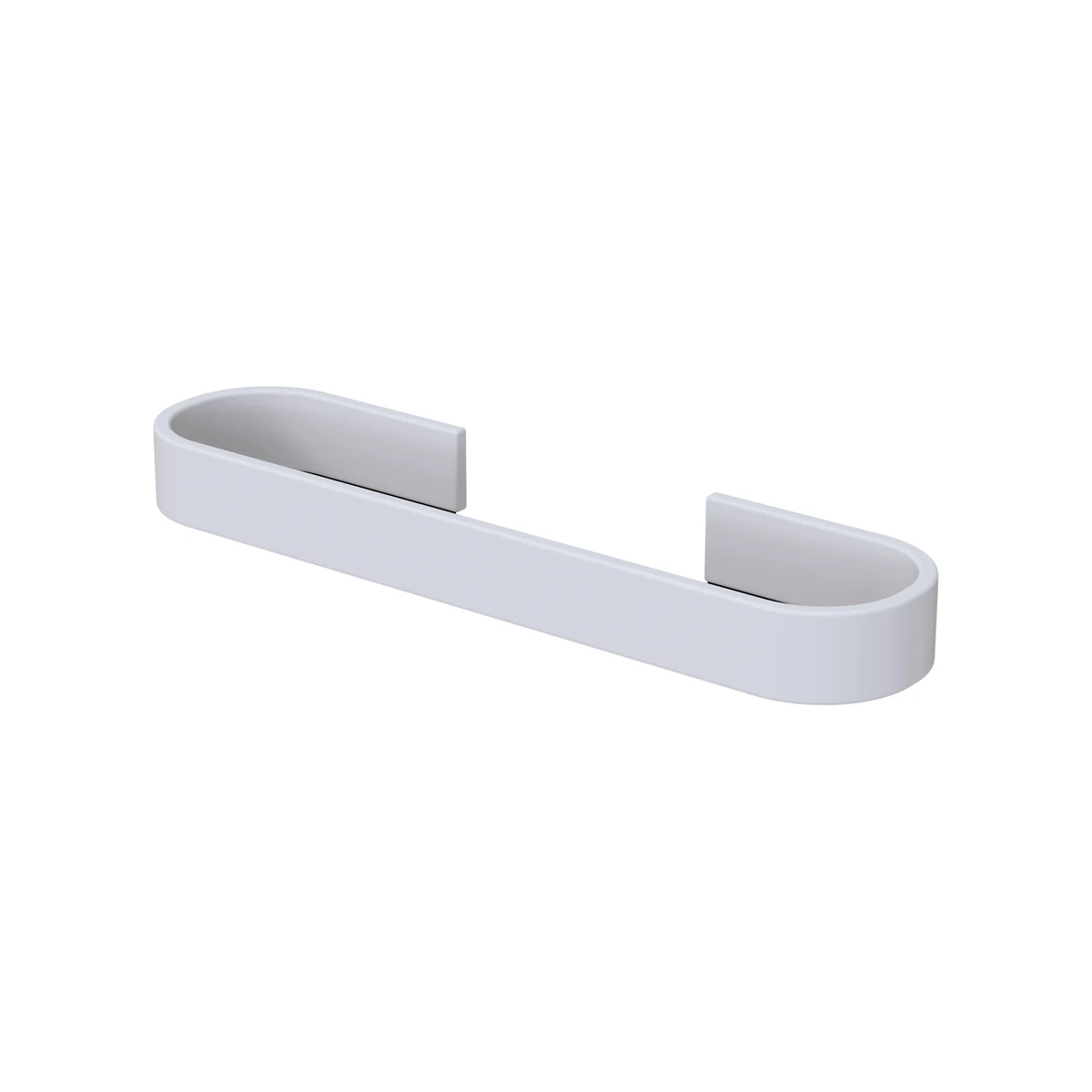 Toallero abierto curvo adhesivo de Solid Surface (Corian®) blanco mate