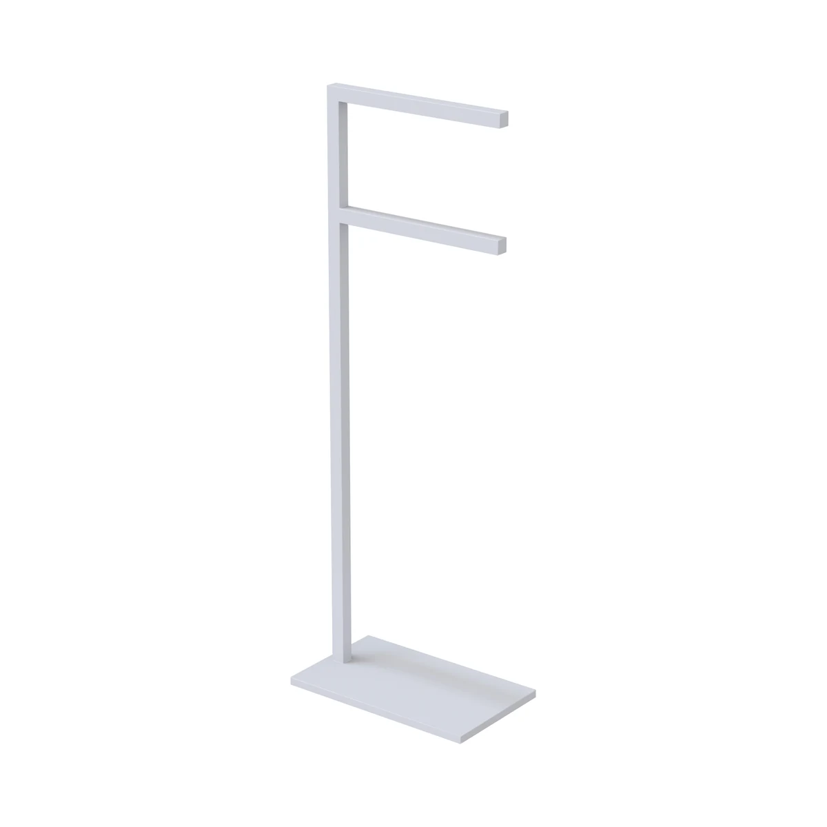 Toallero doble de pie de Solid Surface (Corian®) blanco mate