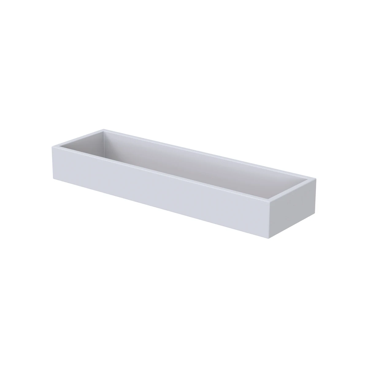 Toallero a pared atornillado de Solid Surface (Corian®) blanco mate