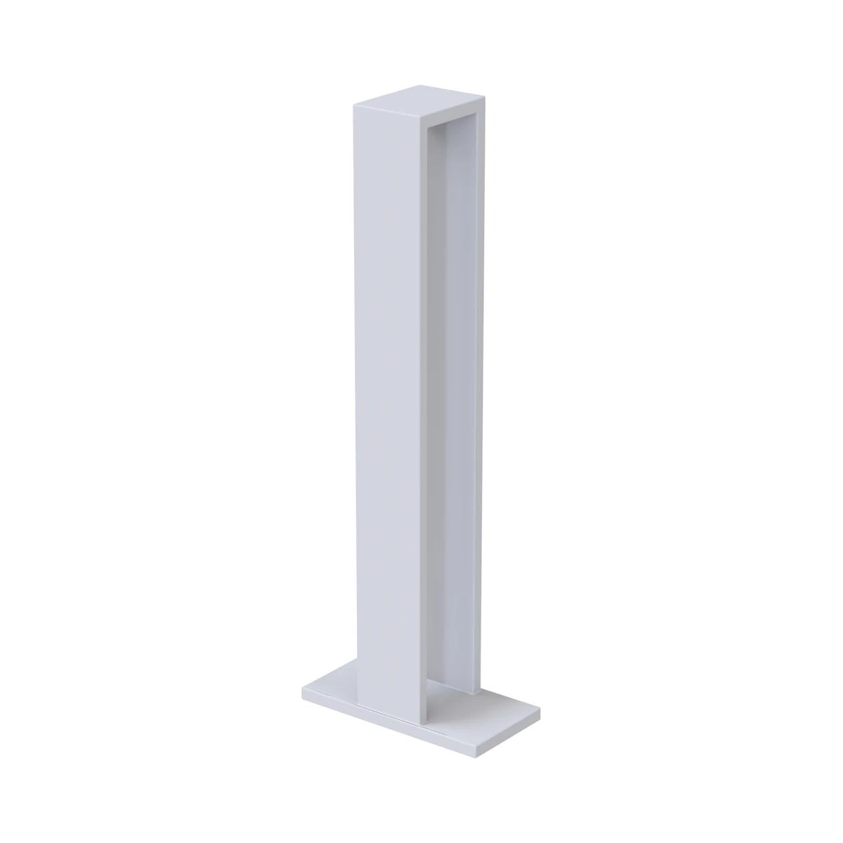 Toallero vertical a pared atornillado de Solid Surface (Corian®) blanco mate