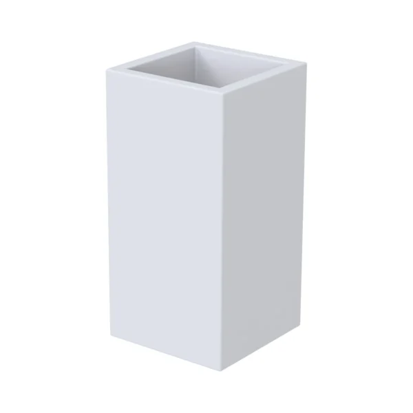 Vaso a pared atornillado de Solid Surface (Corian®) blanco mate