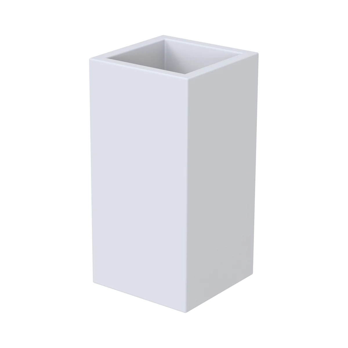 Vaso a pared atornillado de Solid Surface (Corian®) blanco mate