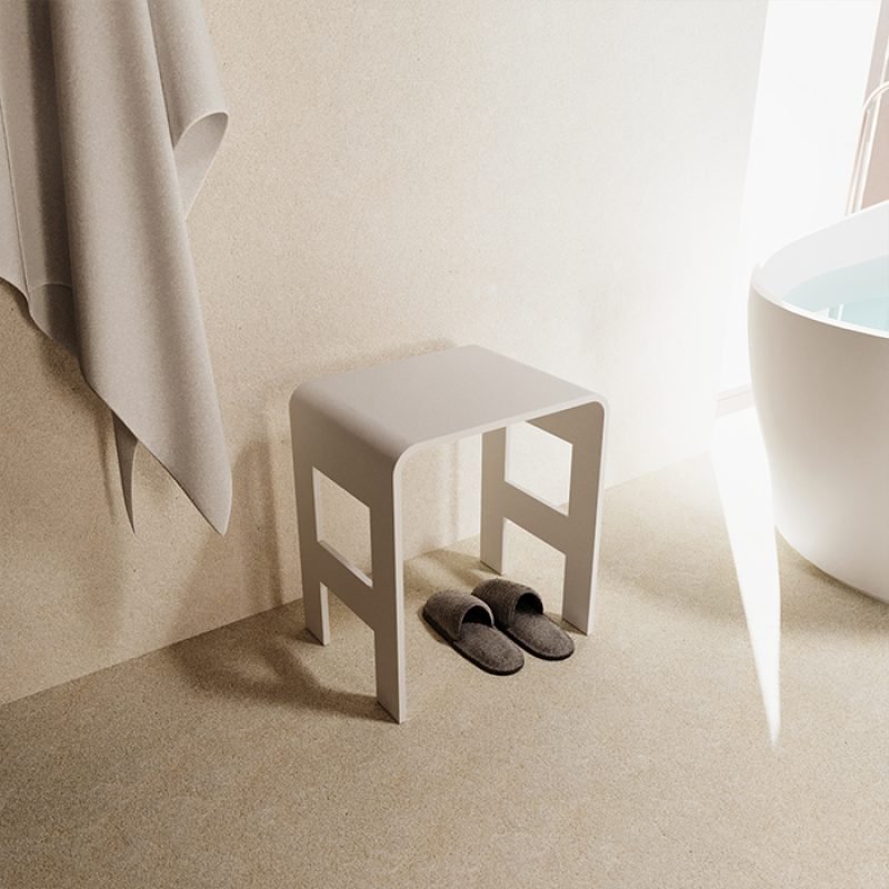 "Banqueta de solid surface"