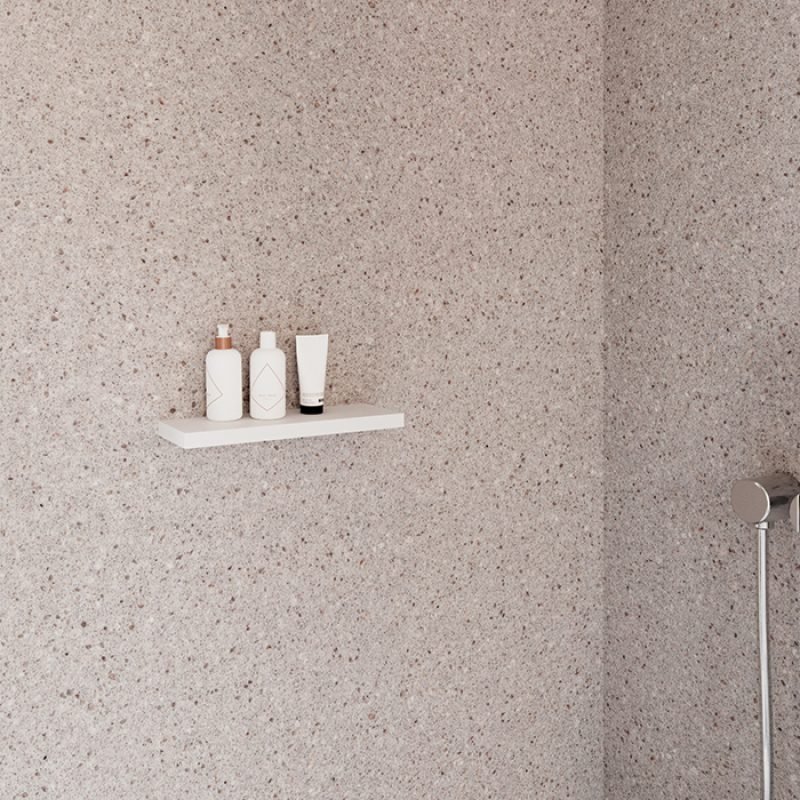 "Estante en solid surface"